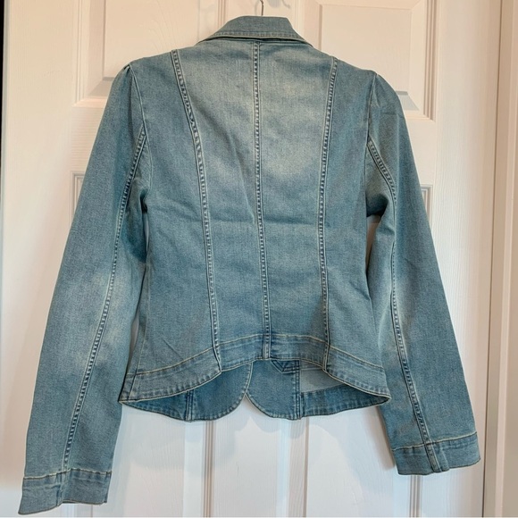 UO Urban Outfitters BDG Medium Wash Stretch Denim Blazer Jacket - Picture 5 of 7